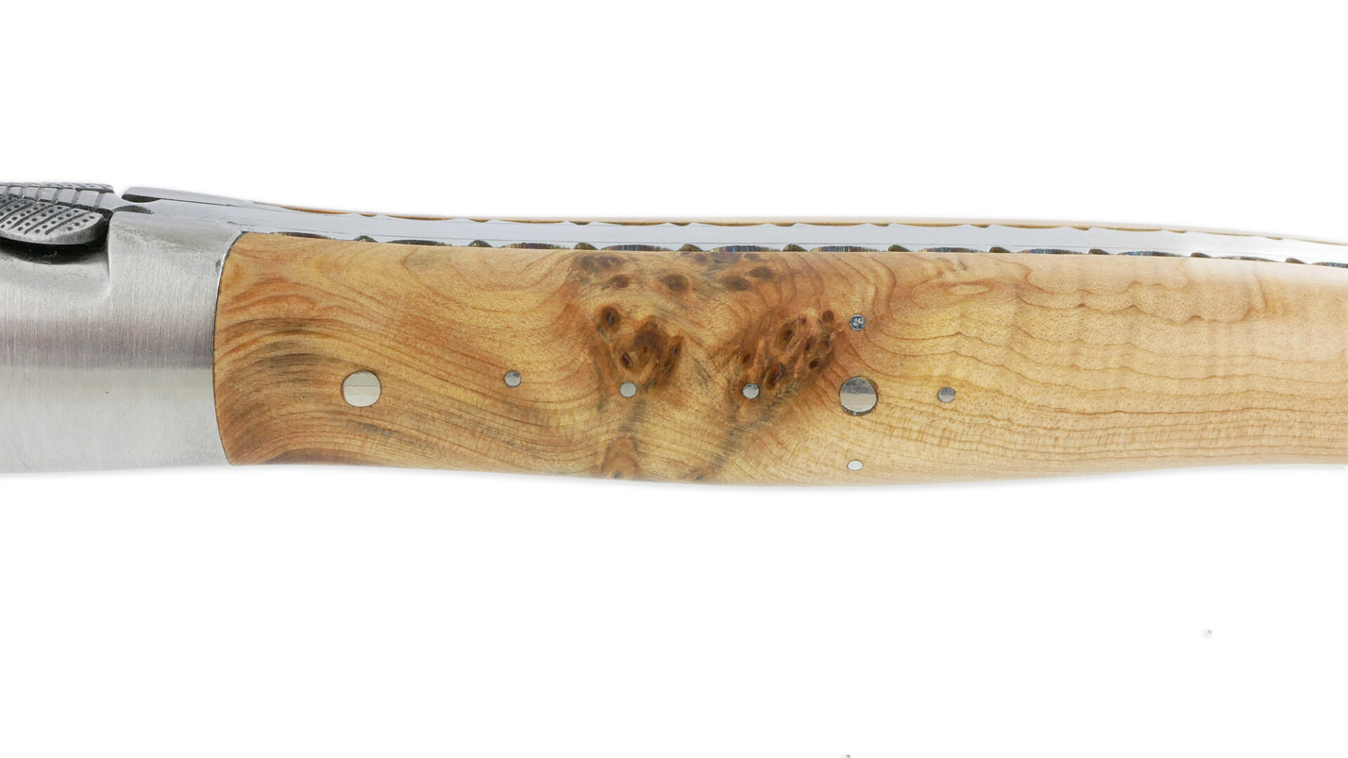 Couteau Laguiole en Aubrac 1 Pièce 12 cm Genévrier 1 Mitre Inox Brossé Décoration Abeille – Image 7