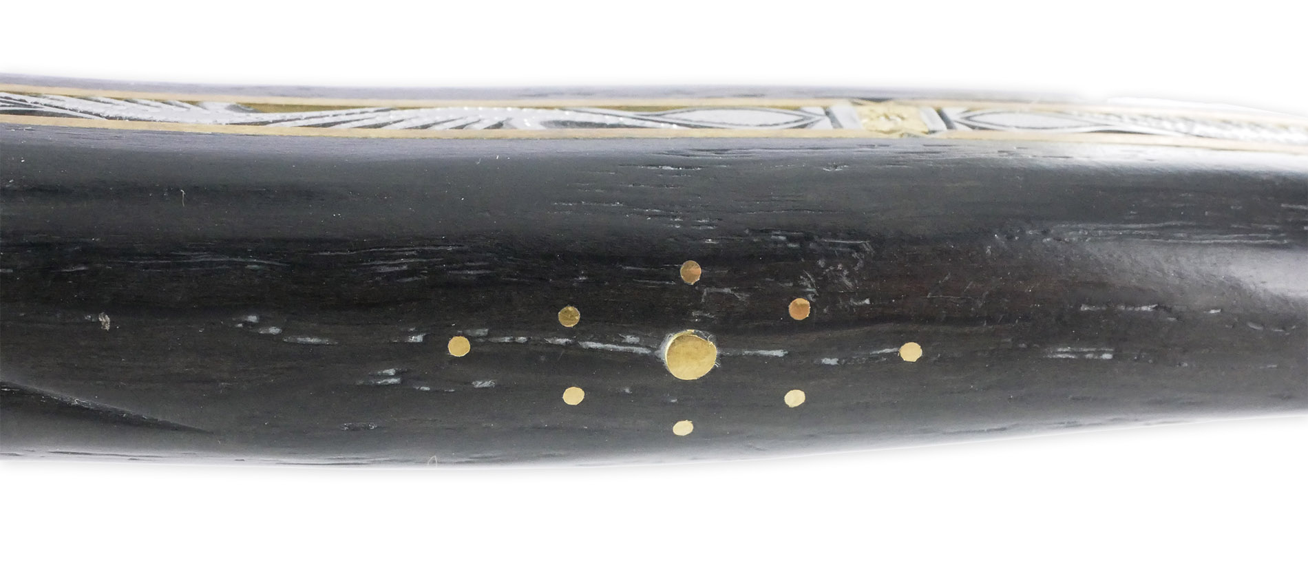 Couteau Laguiole en Aubrac 1 pièce 12 cm Eclipse Plein Manche en Morta Ressort Guilloché et ciselé en Inox Platines Laiton Inclusions de 3 Diamants Mouche Prestige – Image 6