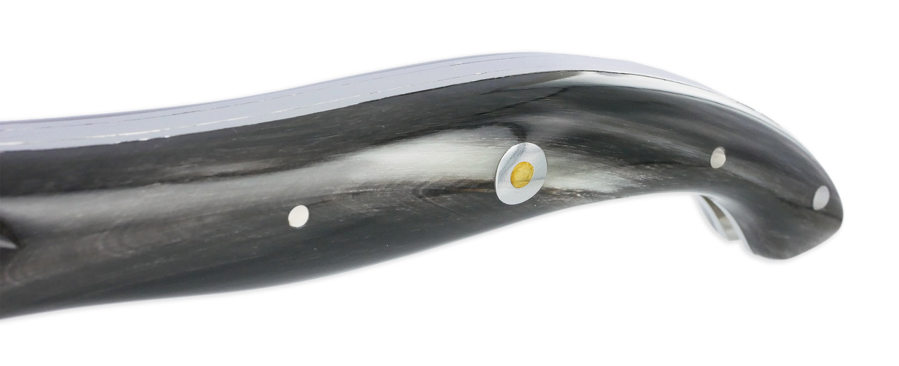 Couteau Laguiole en Aubrac Le Coupé Buffle Origine Porsche Plein Manche 12 cm Finition Brillante – Image 5