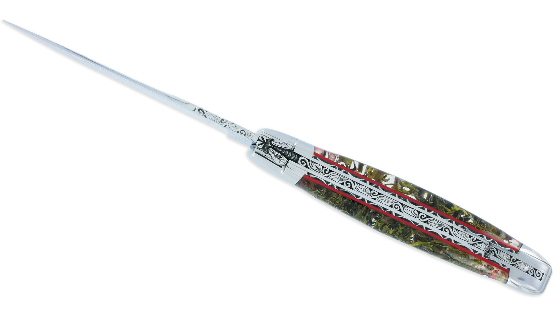 Couteau Prestige Laguiole Manche Lichen Stabilisé dans Résine 1 Pièce 12 cm – Image 7