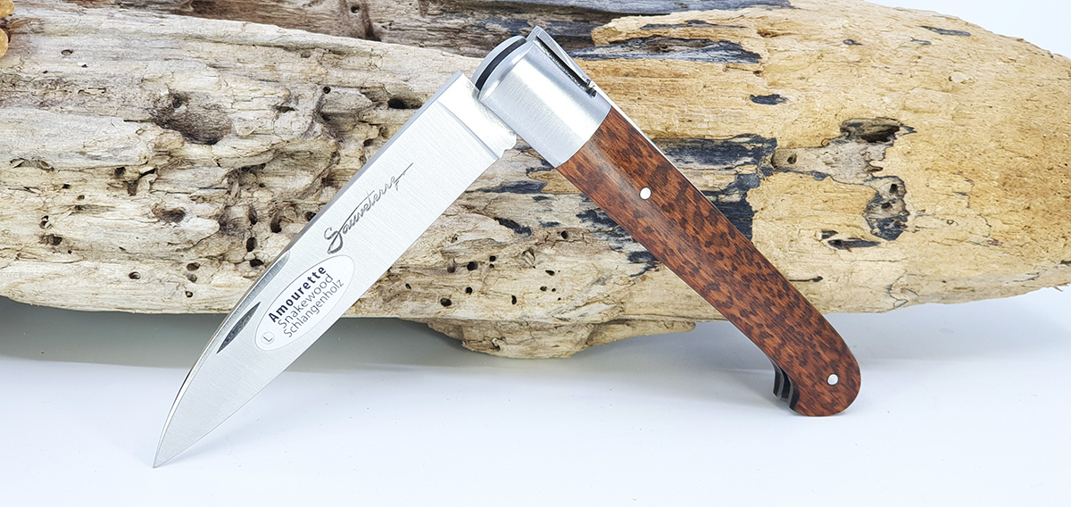 Couteau SAUVETERRE 1 Pièce 11 cm Manche Amourette 1 Mitre Inox Brossé – Image 3