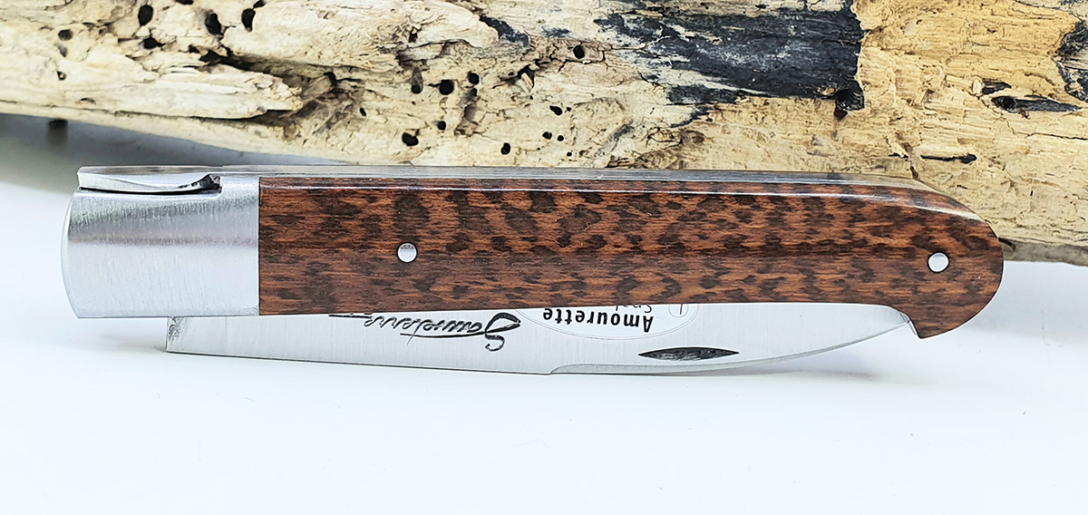 Couteau SAUVETERRE 1 Pièce 11 cm Manche Amourette 1 Mitre Inox Brossé – Image 4