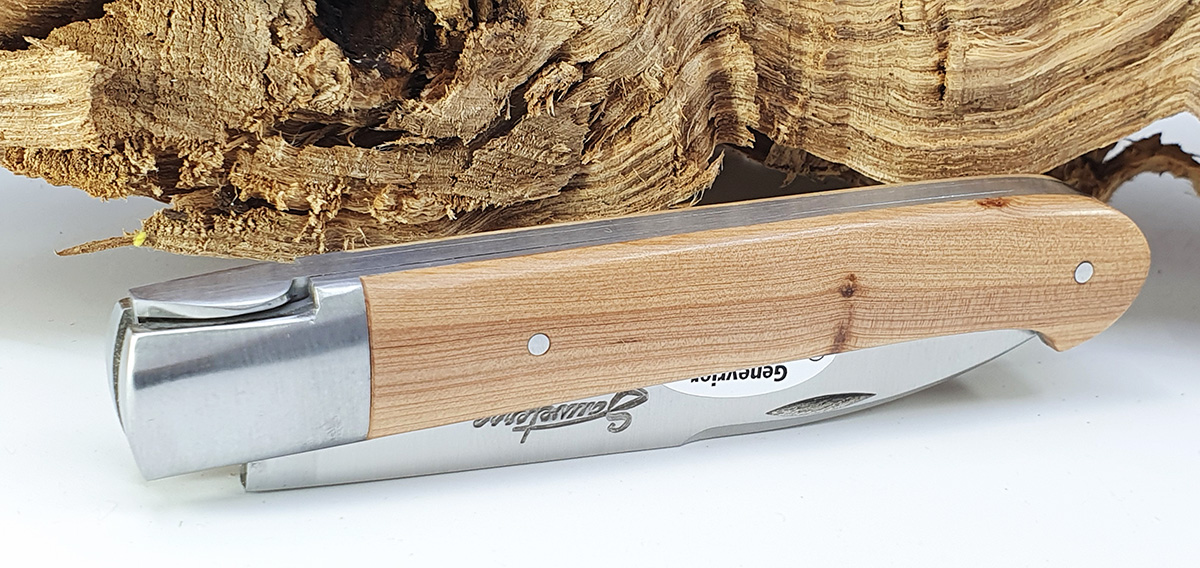 Couteau SAUVETERRE 1 pièce 11 cm Manche Genévrier 1 Mitre Inox Brossé – Image 2