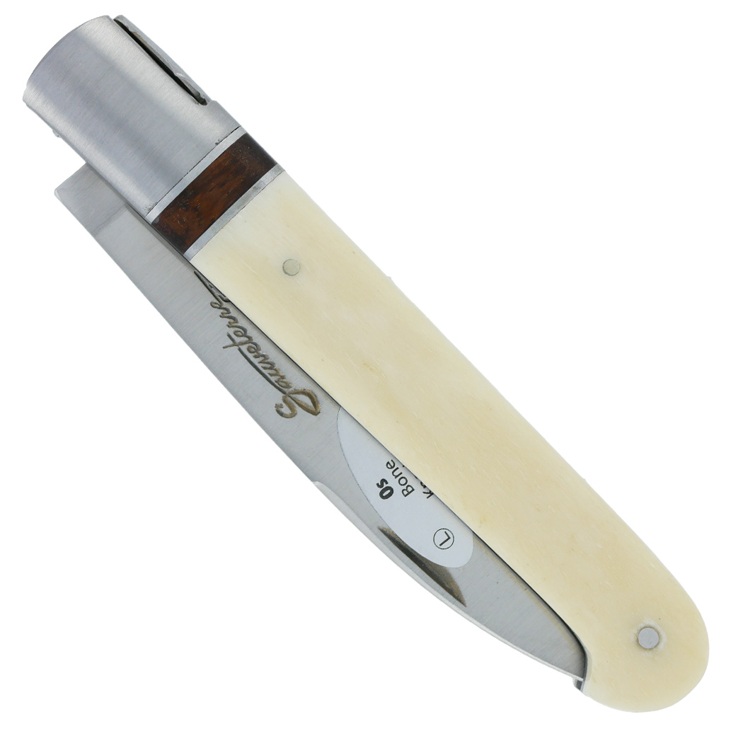Couteau SAUVETERRE 1 pièce 11 cm Manche Os 1 Mitre Inox Brossé Cornière Amourette