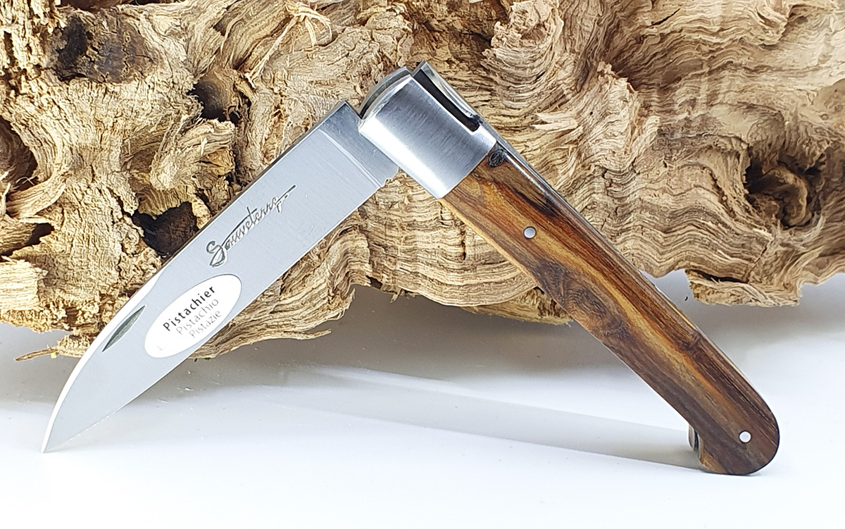 Couteau SAUVETERRE 1 pièce 11 cm Manche Pistachier 1 Mitre Inox Brossé – Image 3
