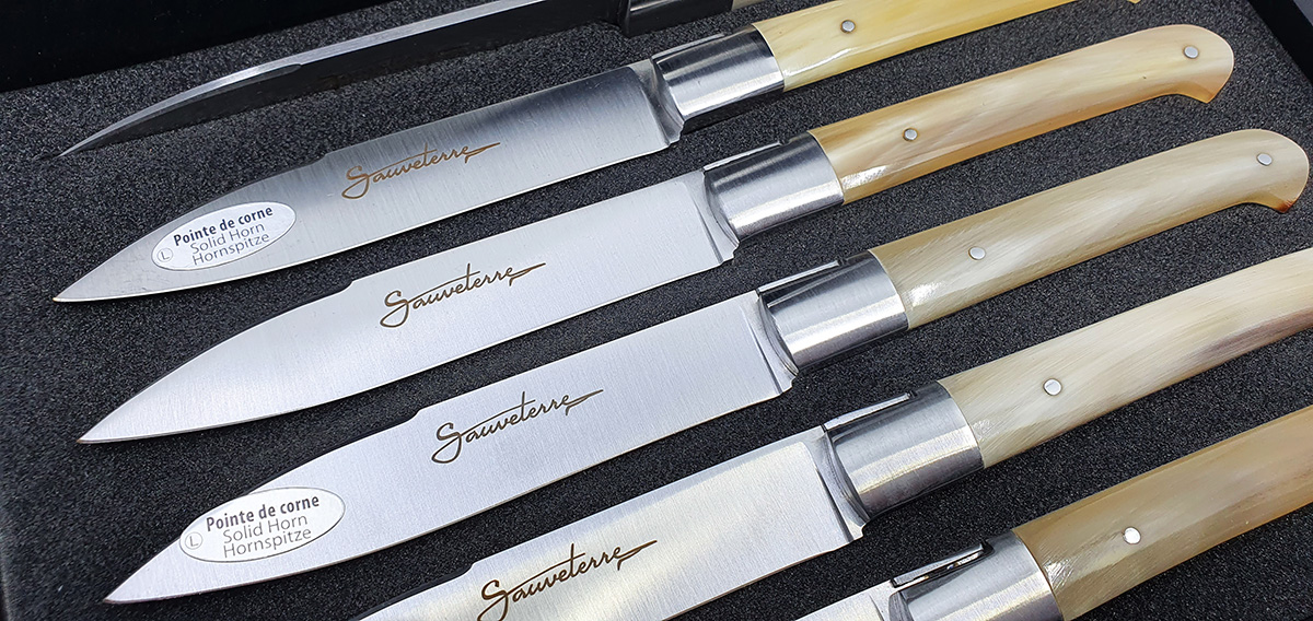 Couteaux de table SAUVETERRE Corne Blonde (Set de 6) – Image 2