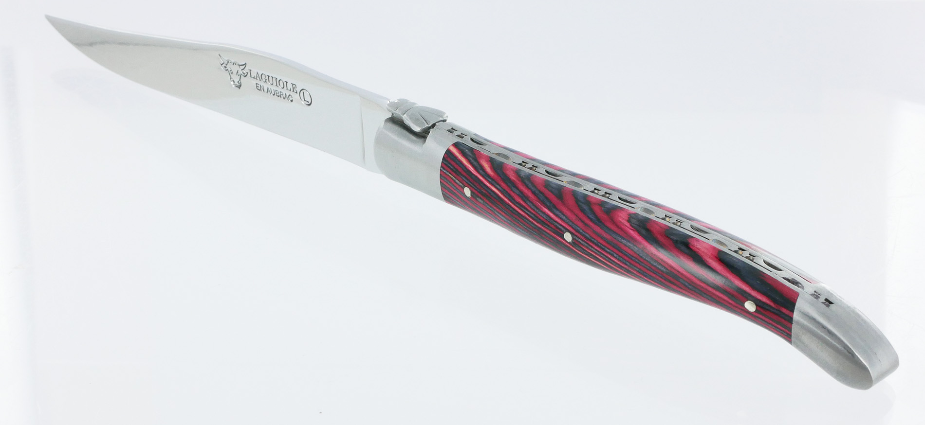 Couteaux de table Laguiole en Aubrac  Samba Rose (Set de 6) – Image 4