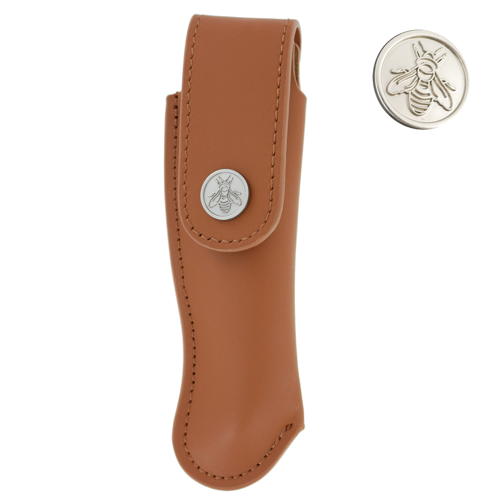 Etui Ceinture Tradition Port Vertical pour Couteaux Pliants Laguiole et Thiers coloris Marron