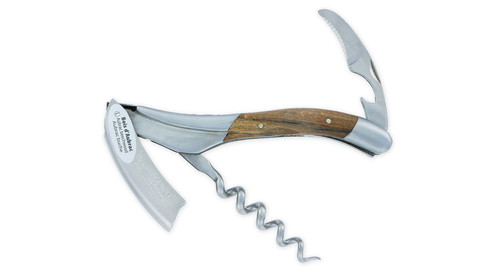 Sommelier Laguiole en Aubrac Ressort et Platines Guillochés Mouche Prestige N°6 Bois d’Aubrac – Image 5