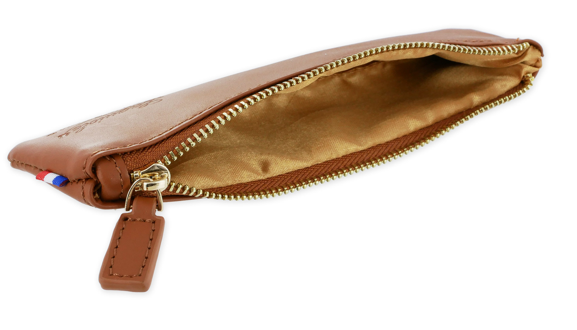 Trousse Laguiole.com cuir avec Zip doré  pour Couteaux ou Sommeliers Coloris Marron – Image 5