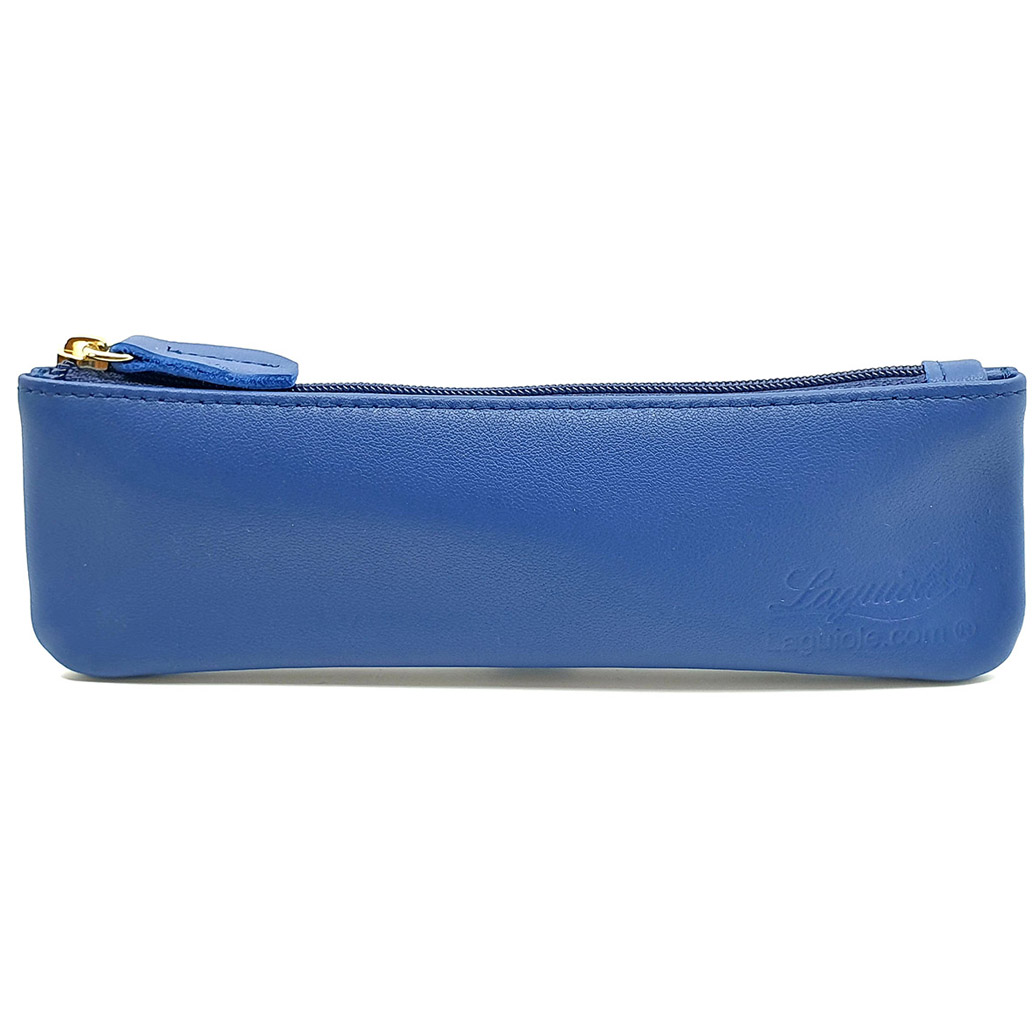 Trousse cuir avec Zip Laguiole.com pour Couteaux ou Sommeliers Coloris Bleu