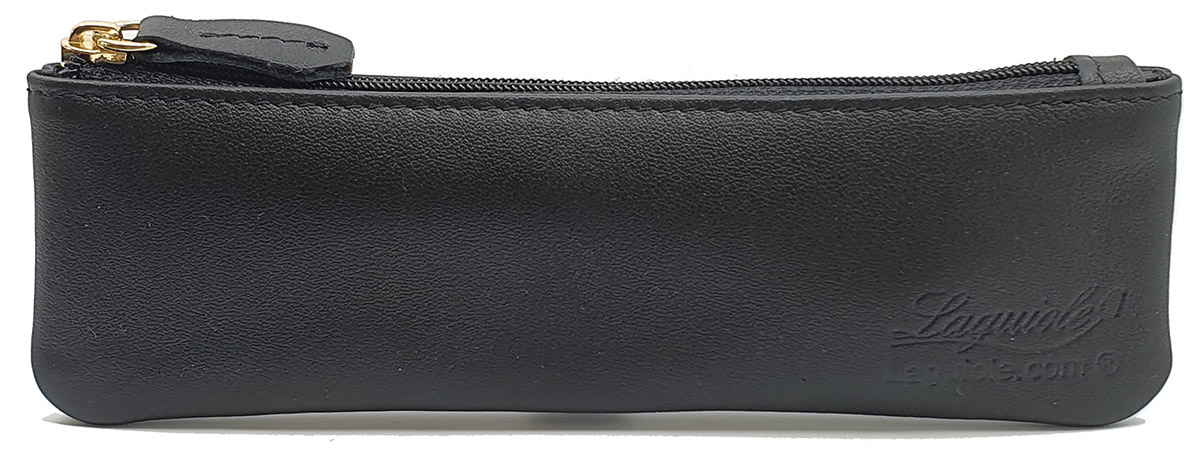 Trousse cuir avec Zip Laguiole.com pour Couteaux ou Sommeliers Coloris Noir – Image 2