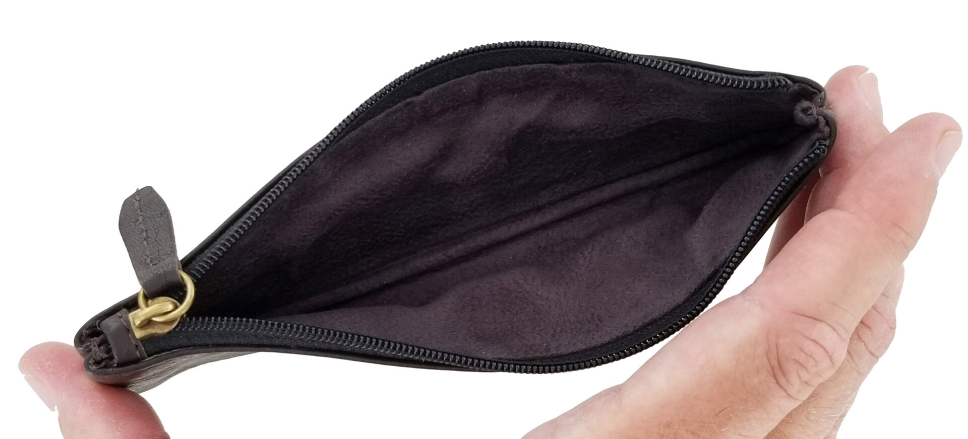 Trousse cuir avec Zip Laguiole en Aubrac pour Couteaux ou Sommeliers Marron – Image 3